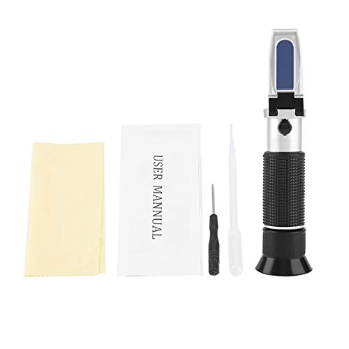 Lybunair Portable Refractometer with Dual Scale Brix 0-% & Specific 1.000-1.130, Accurate Measurements for Beer Wort, Wine, Fruit Juices, and Homebrew Sugar Content
