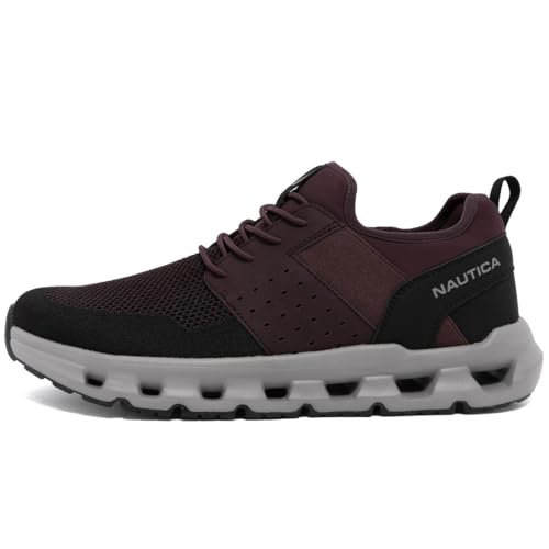 Image of Nautica Mens Running Sneakers Sport Fashion Lace-Up Athletic Soft Shoes for Gym Tennis Men - Cushioned, Breathable, Lightweight & Comfortable