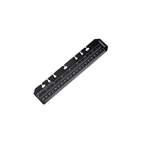 T&F A5 Black Ruler/Page Marker - 22cm x 4.5cm Plastic Flexible Ruler