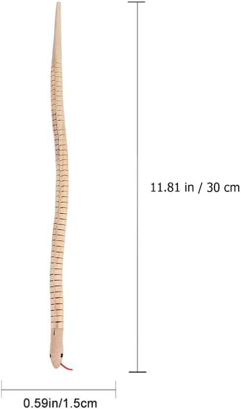 Unfinished Wooden Wiggly Snakes Toy: Jointed Flexible Wood Snake to Paint 6pcs Blank Animal Model for DIY Arts Crafts Birthday Party Favors (Pack of 2)