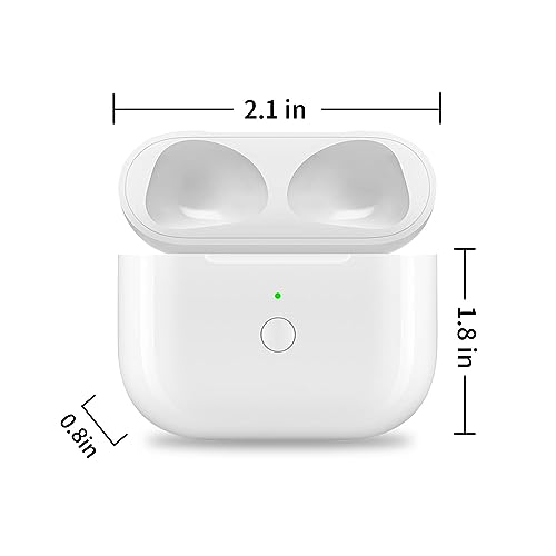 Custodia di Ricarica Wireless per ios Pods 3, Custodia di Ricarica Portatile Sostitutiva con Pulsante di Sincronizzazione per Accoppiamento Bluetooth, Batteria Integrata da 620