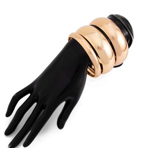 Chunky Gold Bangles Bracelet Set Trendy Silver Wide Cuff Bracelets Multi Layer Stackable Textured Bracelets Minimalist Fashion Jewelry for Women4