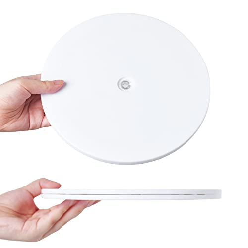 6 Inch Lazy Susan Turntable (360˚ Rotation) White Acrylic Ball Bearing Rotating Tray For Spice Rack Table Cake Kitchen Pantry Decorating Bathrooms Tv Laptop Computer Monitor, 30-Lb Load Capacity #TOP1