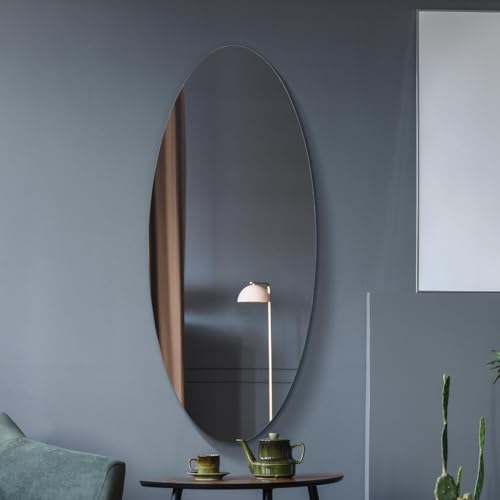 MirrorOutlet The Ovale - Espejo de Pared Ovalado sin Marco, 120 x 50 cm