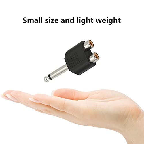 Adaptador 6.35 mm macho a RCA hembra 5 unidades miniatura 2