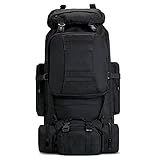 SPAHER Wanderrucksäcke 100L Trekkingrucksack Armee Rucksack Survival Rucksack Outdoor Rucksack Reiserucksack Molle Tasche Assault Rucksack Wasserdicht Militärrucksack für Outdoor Wandern Camping