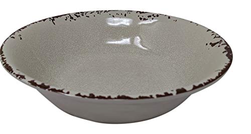 Gianna's Home 12 Piece Rustic Farmhouse Melamine Dinnerware Set, Service For 4 (New Ivory) #TOP3