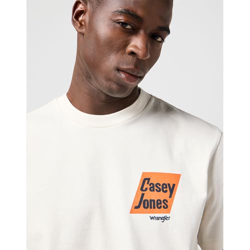 T-shirt Wrangler imprimé graphique de qualité supérieure blanc vintage - 7