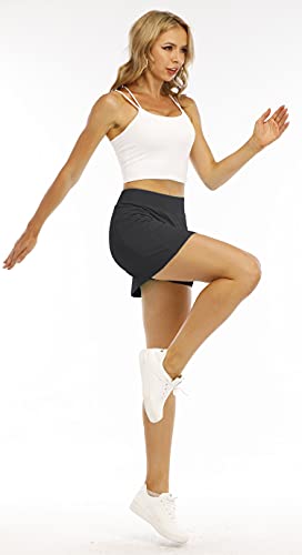 Yopchill Plus Size Skorts Skirts For Women, Cute Golf Apparel Active Wear Athletic Tennis Running Moisture-Wick Drawstring High Waisted Casual Softness Sport Lounge Short Black Xxl #TOP4