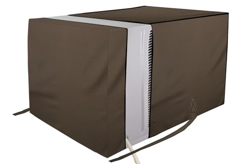 Image of The Furnishing Tree window ac cover suitable for Lloyd 1.5 Ton GLW18I3FWCEV, Beige Color Elastic fit Cover for front and rear Of Window Ac