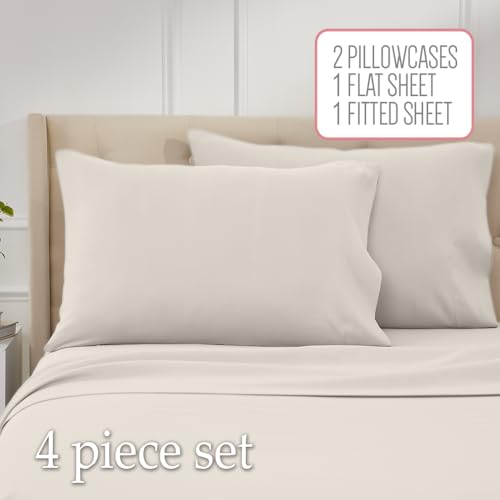 Lalaloom 840029695159 Queen Bed Sheet Set, Soft Microfiber Hotel Luxury Bedding, Extra Deep Pocket, 4 Piece Sheets And Pillowcase Sets thumb #6