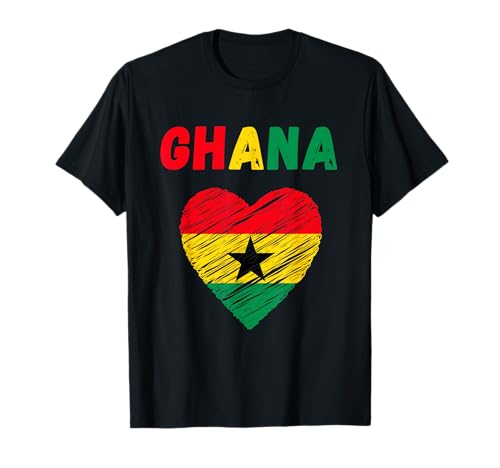 Ghana Flag Holiday Ghana Heart Ghanaian Flag T-Shirt