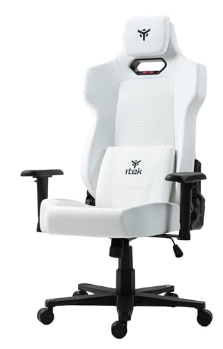 Gaming Chair SHUTTLE PM66 – Sedia da Gaming Ergonomica in PVC e Tessuto con Braccioli 3D Regolabili, Schienale Reclinabile, Cuscini Lombare e Cervicale – Colore Nera e Bianca - Sedia gaming