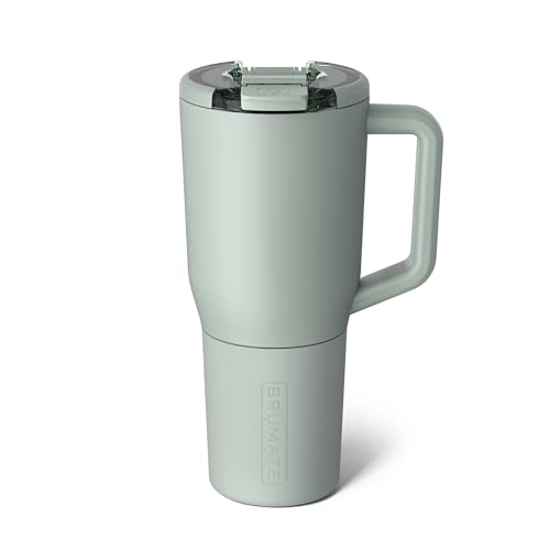 Image of BruMate Muv - 35oz 100% Leak Proof Insulated Coffee Mug with Handle & Lid - Stainless Steel Coffee Travel Mug - Double Walled Coffee Cup (Sage)