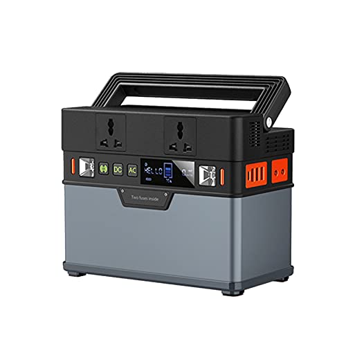 XIAZI Tragbares 300-W-Kraftwerk, HD-Digitalanzeige, Akku für Camping Adventure Blackout, Tragbares Griffdesign,Silver Gray Cover