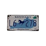Kentucky License Plate Aluminum Novelty License Plat e 12"x6" Front of Car Decorative Retro Rusty -17