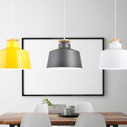 Lámpara colgante de metal moderna para iluminación de dormitorios y salas de té E27 4