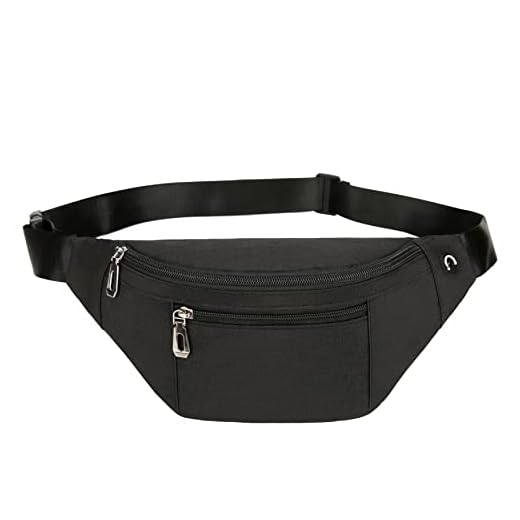 Fanny Pack for Men & Women, Fashion Waterproof Waist Packs with Adjustable Belt, Casual Bag Bum Bags for Travel Sports Running. （02-Black）