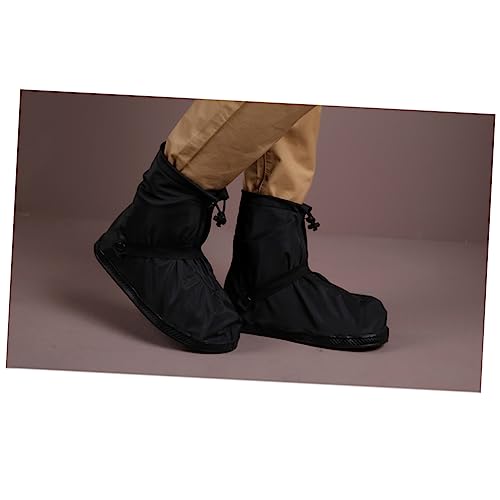 Cubiertas para calzado para adultos, antideslizantes y gruesas, color negro, para actividades al aire libre, camping, viajes y protección contra la lluvia miniatura 4