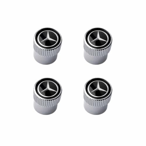 Mercedes Benz Genuine Q-6-40-8126 - Valve STEM CAPS, Black with Silver Star