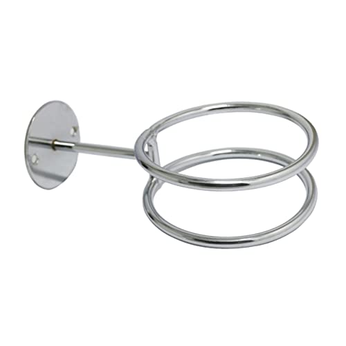 FOMIYES Sturdy Stainless Steel Hair Dryer Holder Wall-Mounted Storage Rack for Bathroom