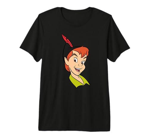 T-shirt Peter Pan Disney haut de gamme avec graphisme visage soigné