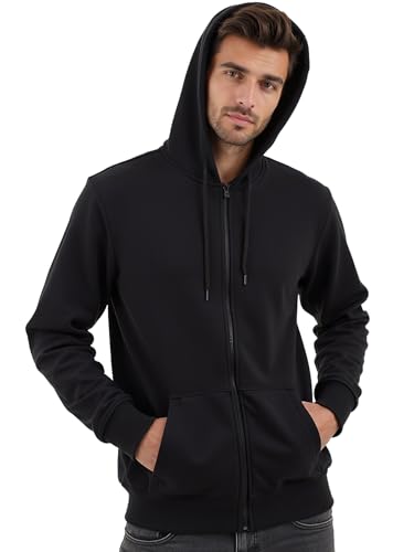 Men's Full Zip Hoodie Fleece Long Sleeve Hooded Sweatshirt Pullover Men Lightweight Athletic Hoodies3