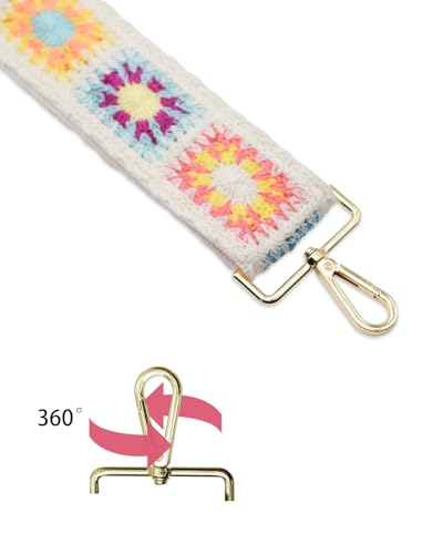 Image of Embroidered Purse Straps Replacement Crossbody Wide Adjustable Bag Straps | Thick Purse Strap for Crossbody Bags,Extra Long Strap,Cross Body Straps for Handbags,Bag Straps for Tote Bags,Shoulder Straps