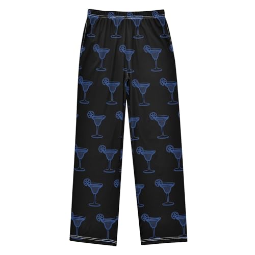Boys' Pants Margarita Cocktail Lime Slice Black Long Bottoms Jogger Pants Elastic Waist Trousers with Pockets S-XL