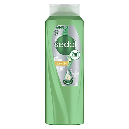 Cuidado Para El Cabello, Drugstore Sedal Shampoo Rizos Definidos 2 en 1, Verde, 620 ml