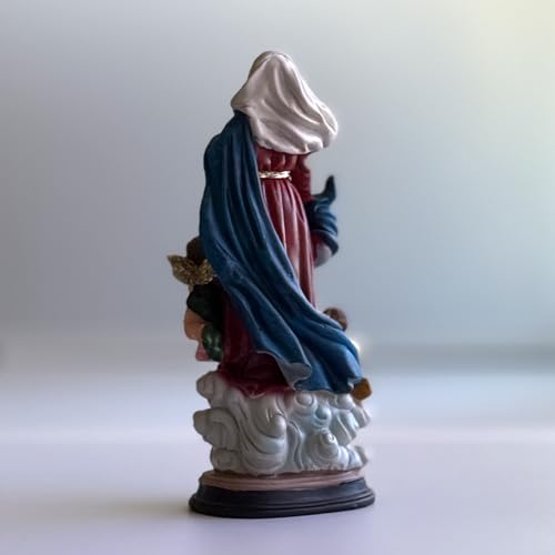 Estatua Virgen Inmaculada Concepción 20 cm Resina miniatura 4