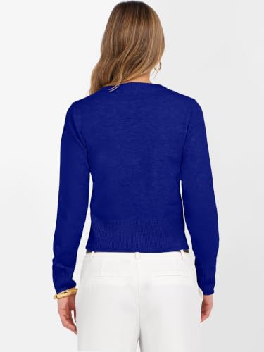 Image of ANRABESS Women's Long Sleeve Sweaters Cropped Crew Neck | Business Casual Tops,Light Weight Comfy Knit,Pullover ShortSweater,Basic Classic,Fall Fashion Winter Layer Clothes
