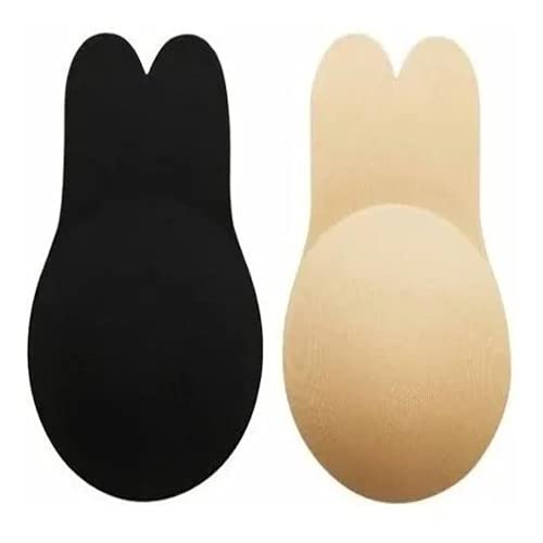 Sutiã Silicone Adesivo Invisível Levanta Seios Orelha de Coelho C31 Cor:Preto;Tamanho:GG