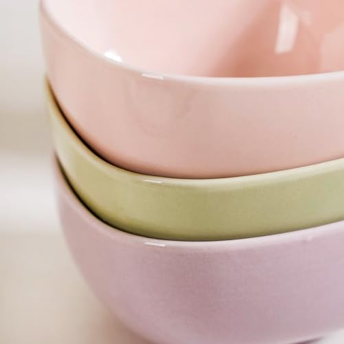 Image of Nestasia Set of 4 Square Ceramic Bowl (200ml) - Daily Use Microwave Safe Bowl for Snacks, Chutney, Rice, Dal, Fruits, Nuts or Dips | Pastel Multicolor Gift Bowl Set with Box for Gifting