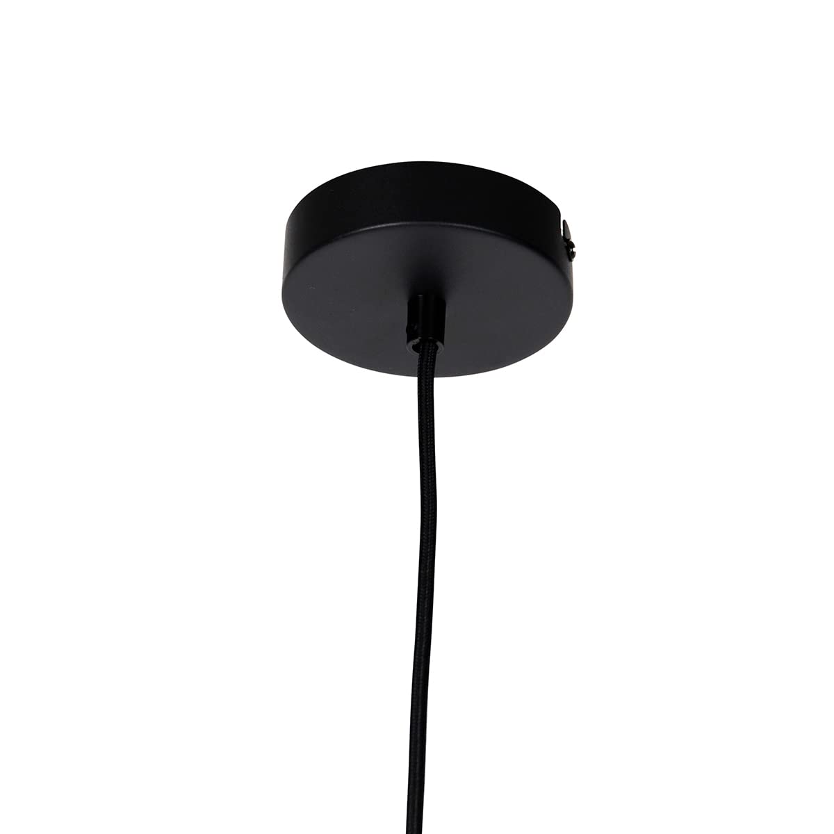 Qazqa Moderno Lámpara colgante rústica negra pantalla beige 50 cm - COMBI 1 Textil/Acero Redonda Adecuado para LED Max. 1 x 60 Watt