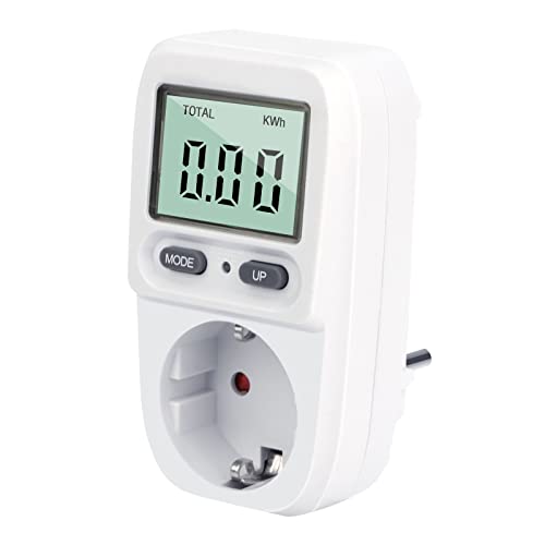 Energiekostenmessgerät, Stromverbrauchsmesser mit Überlastungsalarm, Stromzähler für Steckdose, Digitaler Energiekosten stromzähler mit LCD Bildschirm,Elektrizitäts Analysator Cover