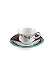 Seletti "Hybrid Colección Tavola, taza de café con plato de porcelana CHUCUITO