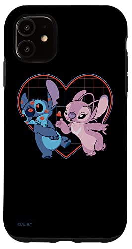 Disney Lilo and Stitch Angel Heart Kisses Case for iPhone 11