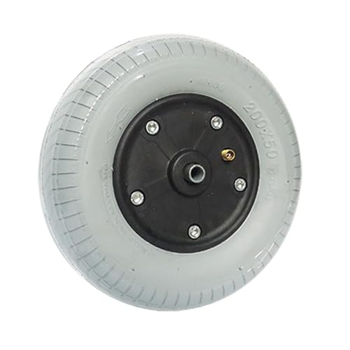 LHX 8-inch Wheelchair Front Wheel Replacement Sturdy Wheelchair Wheel 200X50 Inflatable Front Wheel Suitable for Electric Wheelchairs(Gris)