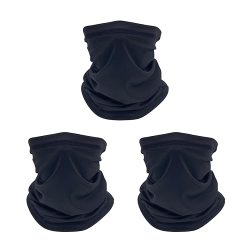 3 Pack Neck Gaiter Breathable Face Mask -Hiking Bandana,Neck Scarf & Balaclava, Multi-Purpose Sun Protection