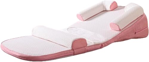 ベビーベッド 新生児 添い寝 スリーピングマット クリブ 折りたたみ式ベッド 取り外し可能 簡単収納新生児の嘔吐防止スロープ枕赤ちゃんのこぼれと窒息防止授乳ベッドミッドベッド枕調節可能なスロープクッション (パウダー - ヤシヤシラテックス(外部調整パッド