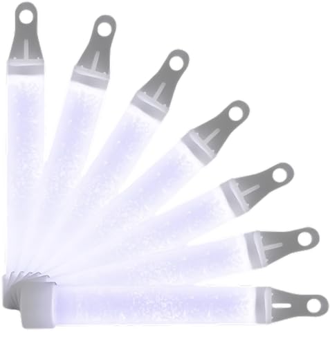 Ocean Explorer's Compact Glow Stick Pack of 50 | 4-inch Non-Toxic White Light Source for Diving Adventures | Underwater Disco Edition by Luminous Larry's.