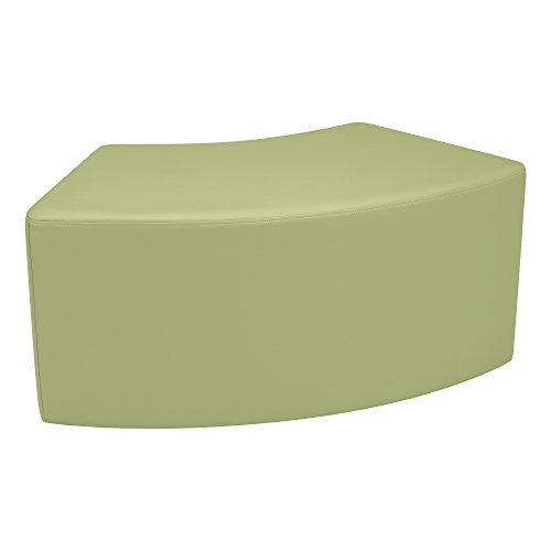 Image of Sprogs 18 inch H Structured S-Curve Stool -Flexible Modular Collaborative Soft Seating for Office, Home, Lounge and School Classrooms with Durable Frame -Fern Green