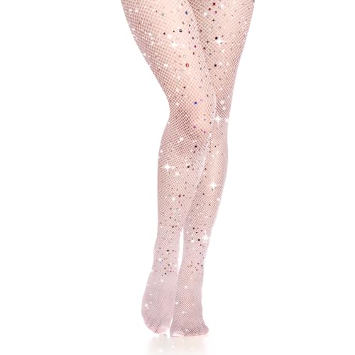 Image of Benefeet Sox Fishnet Stockings or Women High Waist White Fishnet Tights Party Pantyhose Cosplay Costume Tights