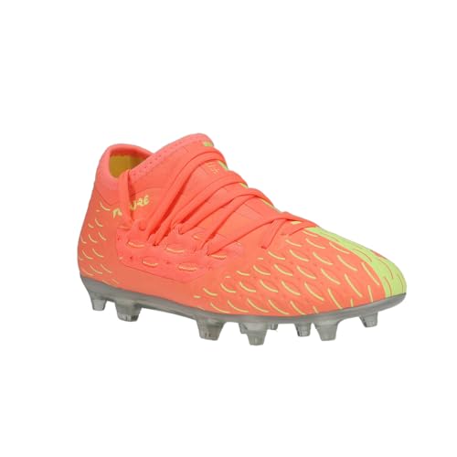 PUMA Kids Boys Future 5.3 Netfit Firm GroundArtificial Grass Soccer Cleats Cleated, Firm Ground, Turf - Orange2