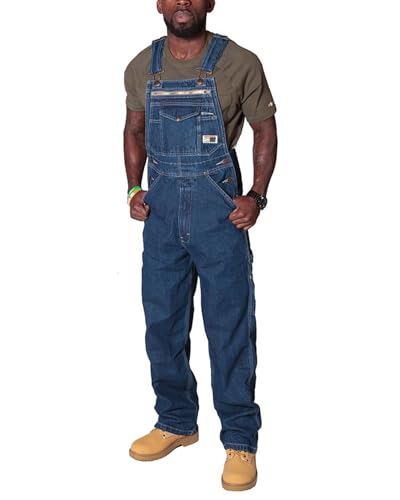 XUSAI Herren Latzhose Denim Bib Overall Mode Relaxed Fit Robuste Jeans...