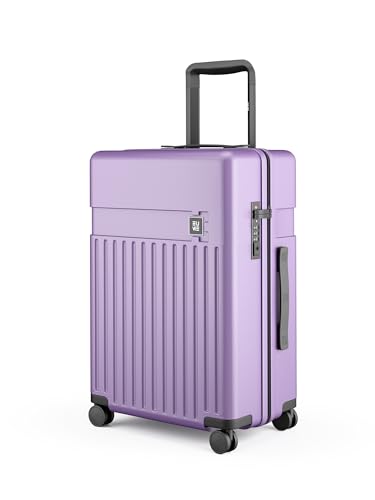 Image of EUME Classic Check-in Large 75 Cm Luggage Trolley Bags for Travel, Violet Ash | Polycarbonate (PC) 8 Hinomoto Wheels Suitcase | Trolley Bag Large Size