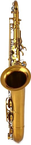Image of BetterSax Classic Tenor Saxophone - Professional-Grade Instrument with Dark Gold Lacquer Finish - Complete Kit for Beginners and Pros - Includes Mouthpiece, Neckstrap, and Durable Case