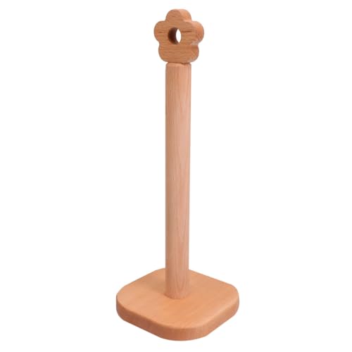 LALAFINA Soporte Vertical y Ahorrar Espacio para Rollos de Papel Fácil de Colocar Innovador de Madera Maciza Adecuado para Baño y Sala