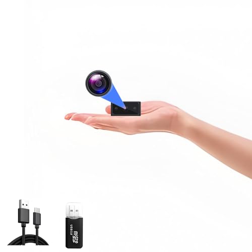 Caméra de surveillance intérieure/extérieure-Caméra cachée-Caméra HD 1080P, caméra mini-Convient pour le domicile,le bureau,la surveillance des animaux de compagnie et des enfants (sans WiFi)
